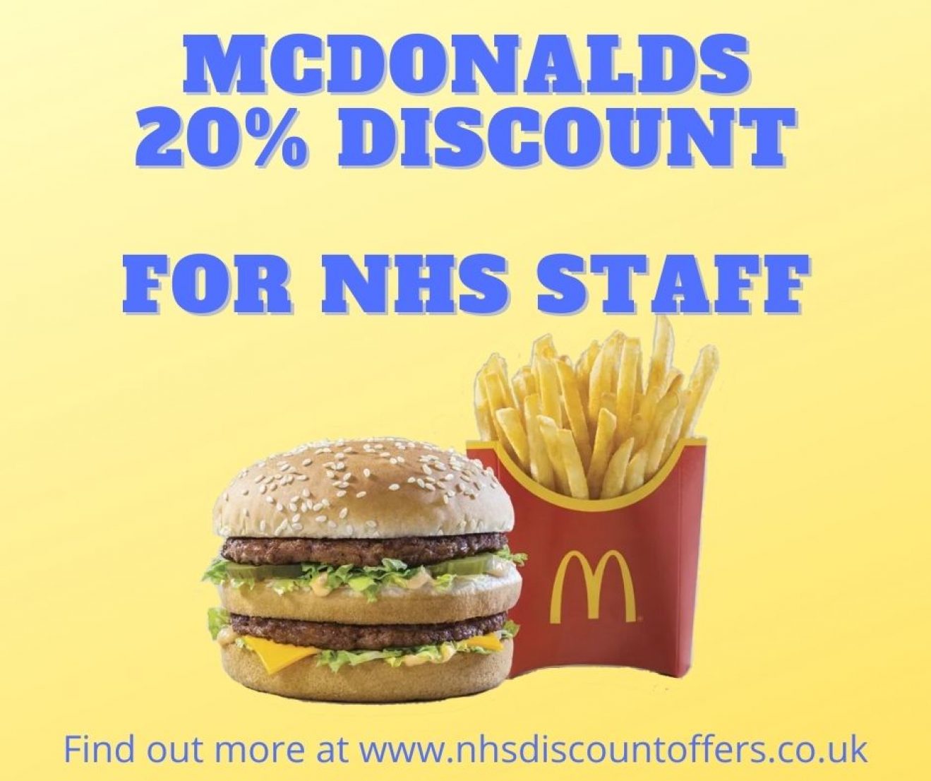 McDonalds NHS Discount Staff get 20 off using the app Blue Light