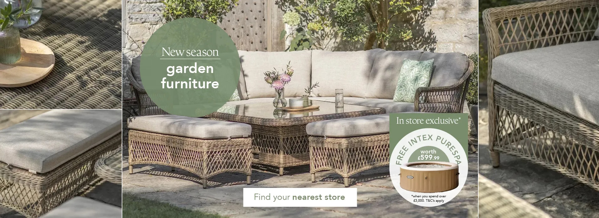 in store offer on garden furniture at leekes. 